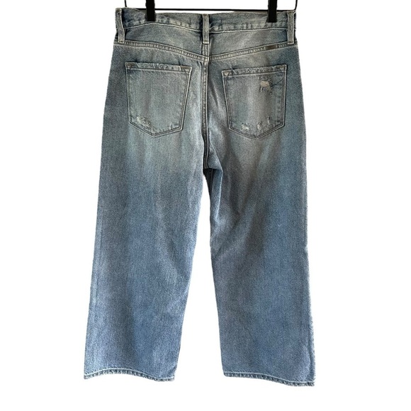 Kancan Estilo wide leg crop Distressed Hem in Light Wash Blue Size 26 crop - Picture 2 of 13